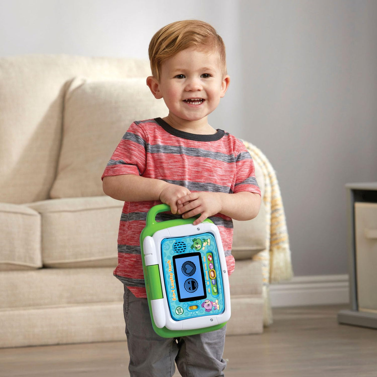 LeapFrog LeapTop Touch green take-along handle for learning on the go