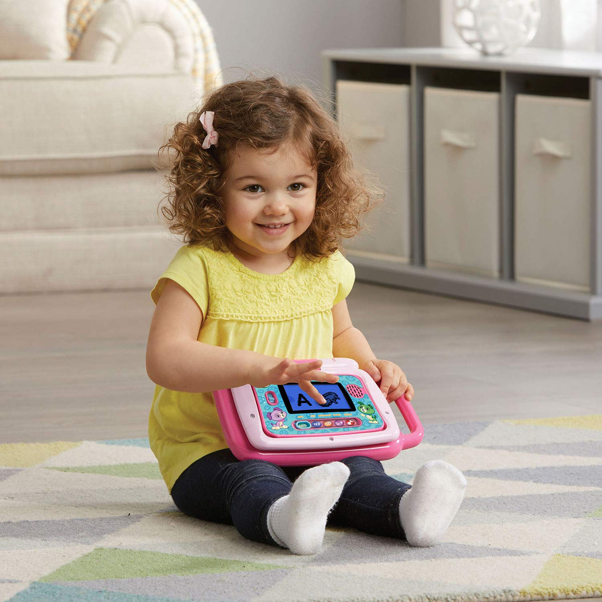LeapFrog LeapTop Touch pink numbers 1-10 row supports counting practice