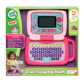 LeapFrog LeapTop Touch portable with take-along handle for learning on the go.