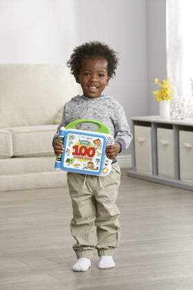 Language switch enables bilingual English and Spanish play.