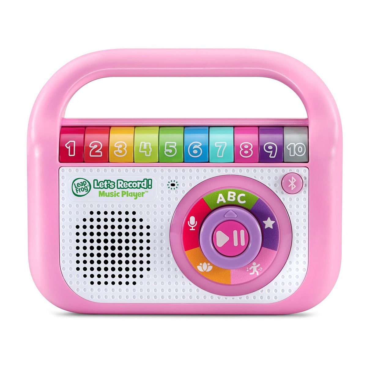 LeapFrog Let's Record pink music player front view encourages young singers