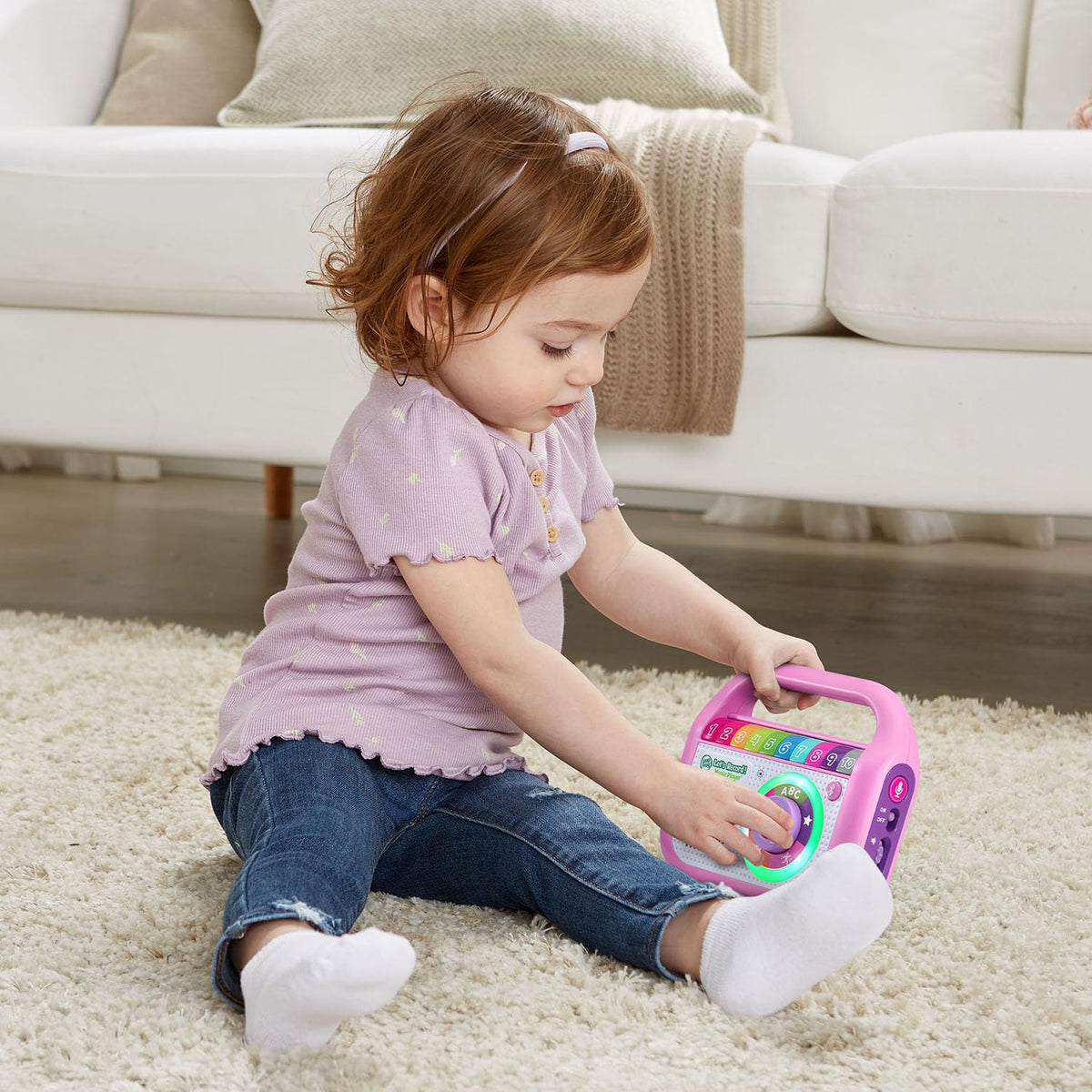 LeapFrog Let's Record child using device during play