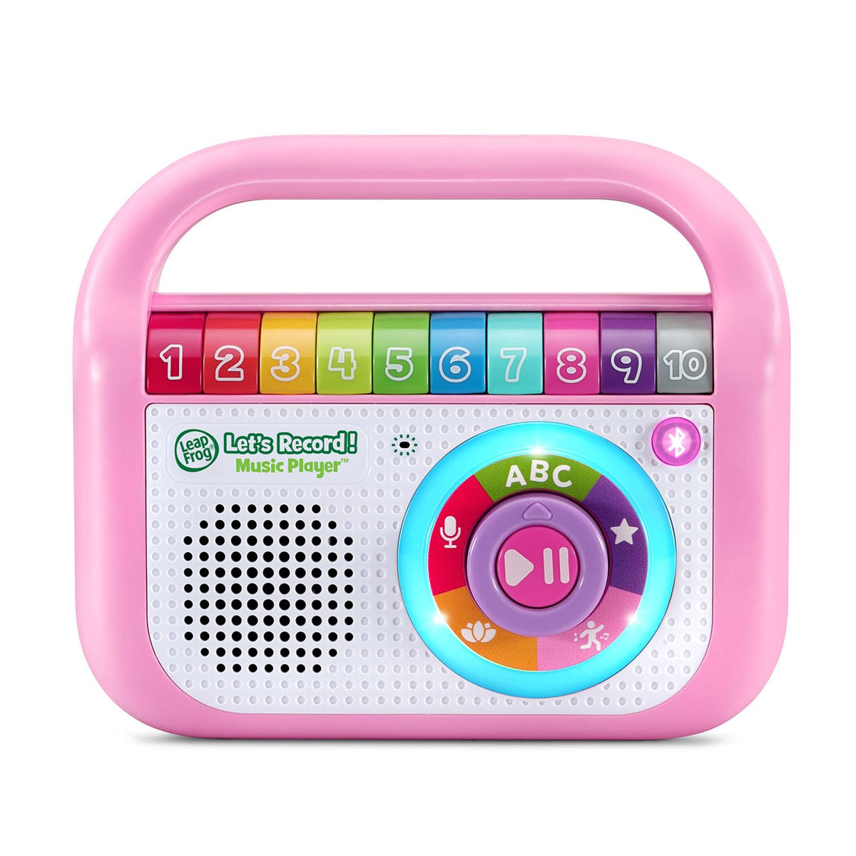 LeapFrog Let's Record recording button showcases kid friendly controls