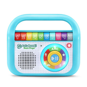 LeapFrog Let's Record Music Player teal front view for easy sing-alongs