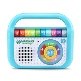 LeapFrog Let's Record Music Player teal close-up of play buttons enabling creativity