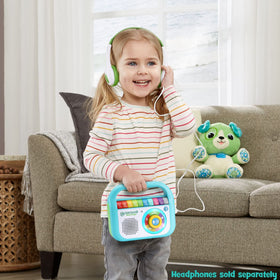 LeapFrog Let's Record Music Player teal recording feature with built-in mic