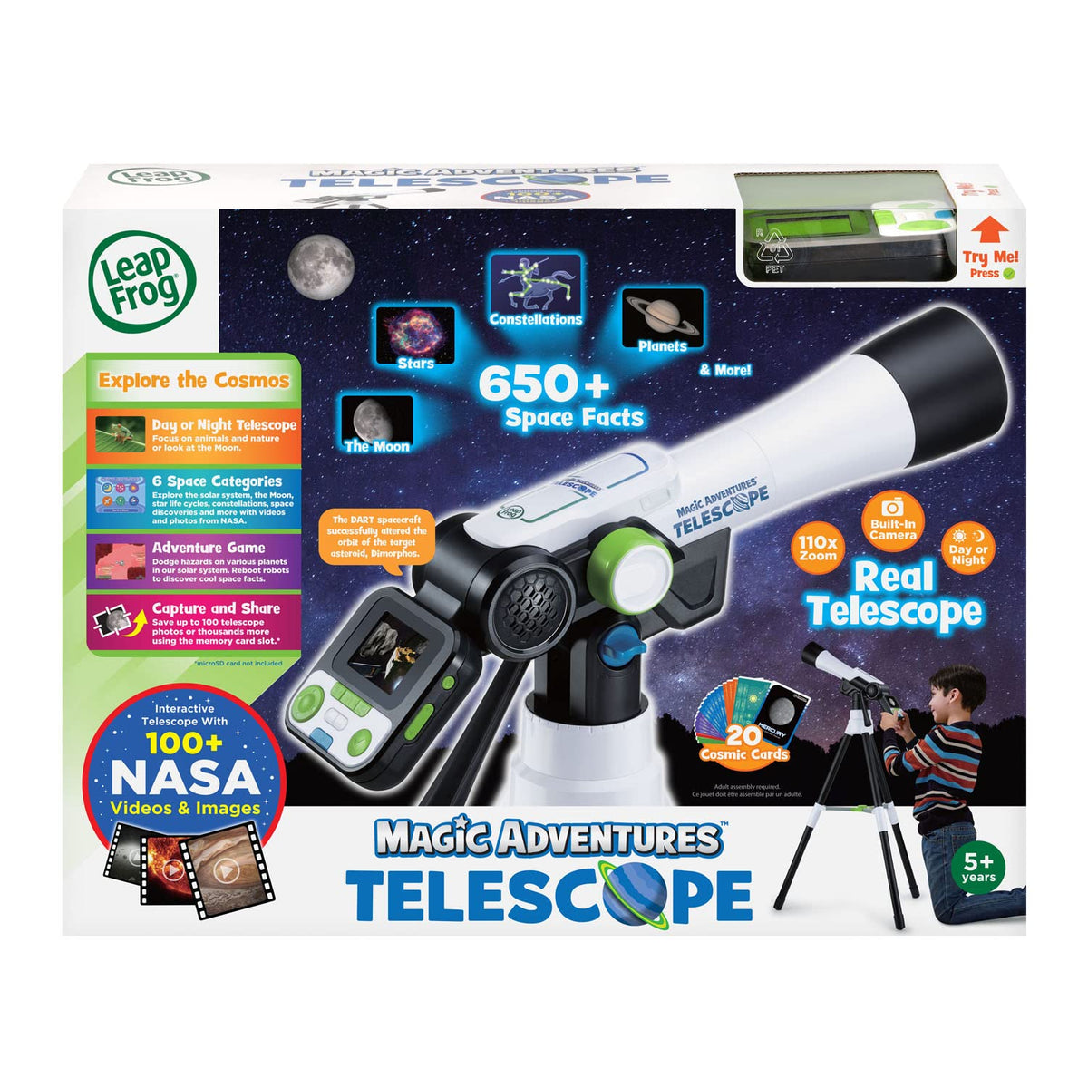 LeapFrog Magic Adventures Telescope captures images for future sharing