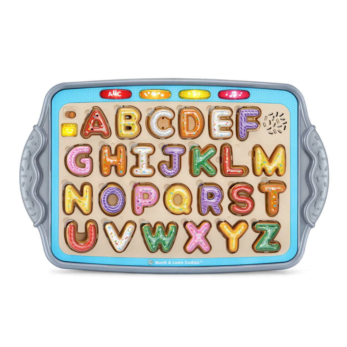 LeapFrog Match and Learn Cookies apple cookie with red frosting inspires letter recognition