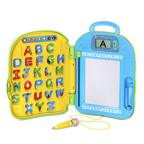LeapFrog Mr. Pencil ABC Backpack shows animals for each letter through play.
