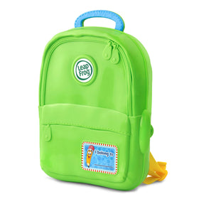 LeapFrog Mr. Pencil ABC Backpack LCD letter display demonstrates writing and sounds.