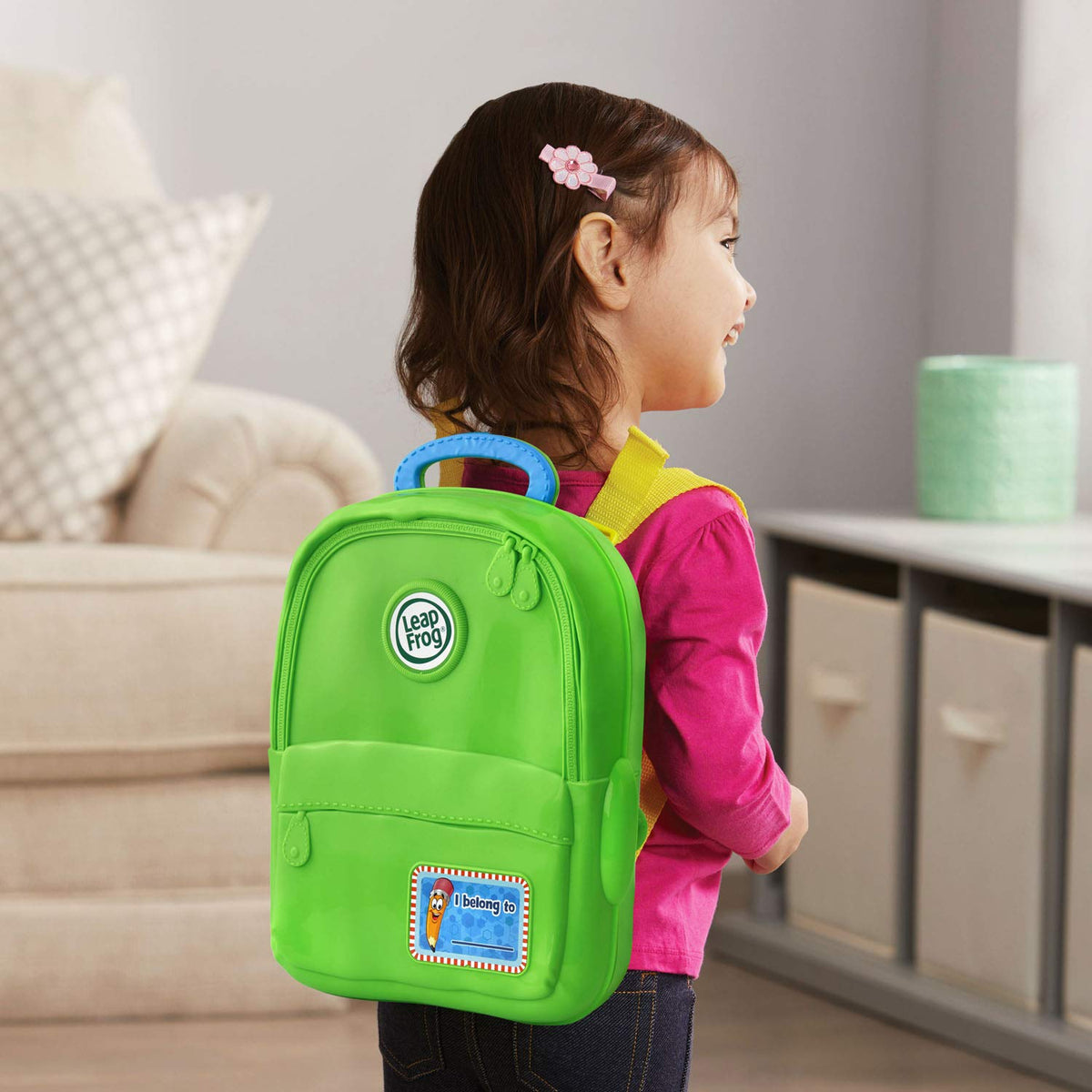 LeapFrog Mr. Pencil ABC Backpack stores all pieces securely inside.