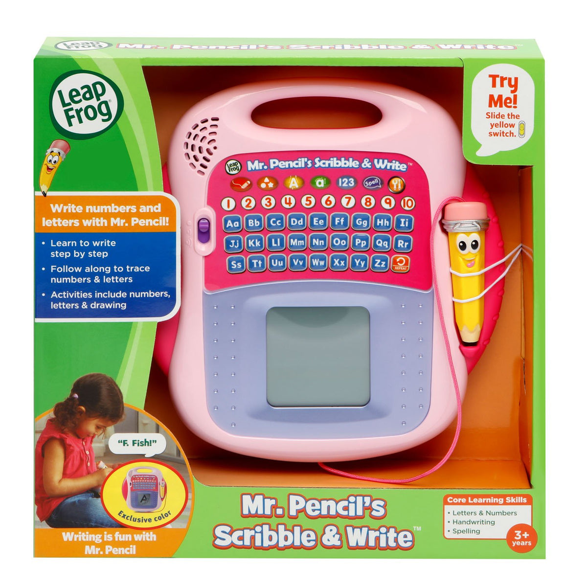 LeapFrog Mr. Pencil Scribble and Write Pink: suitable for ages 3 and up