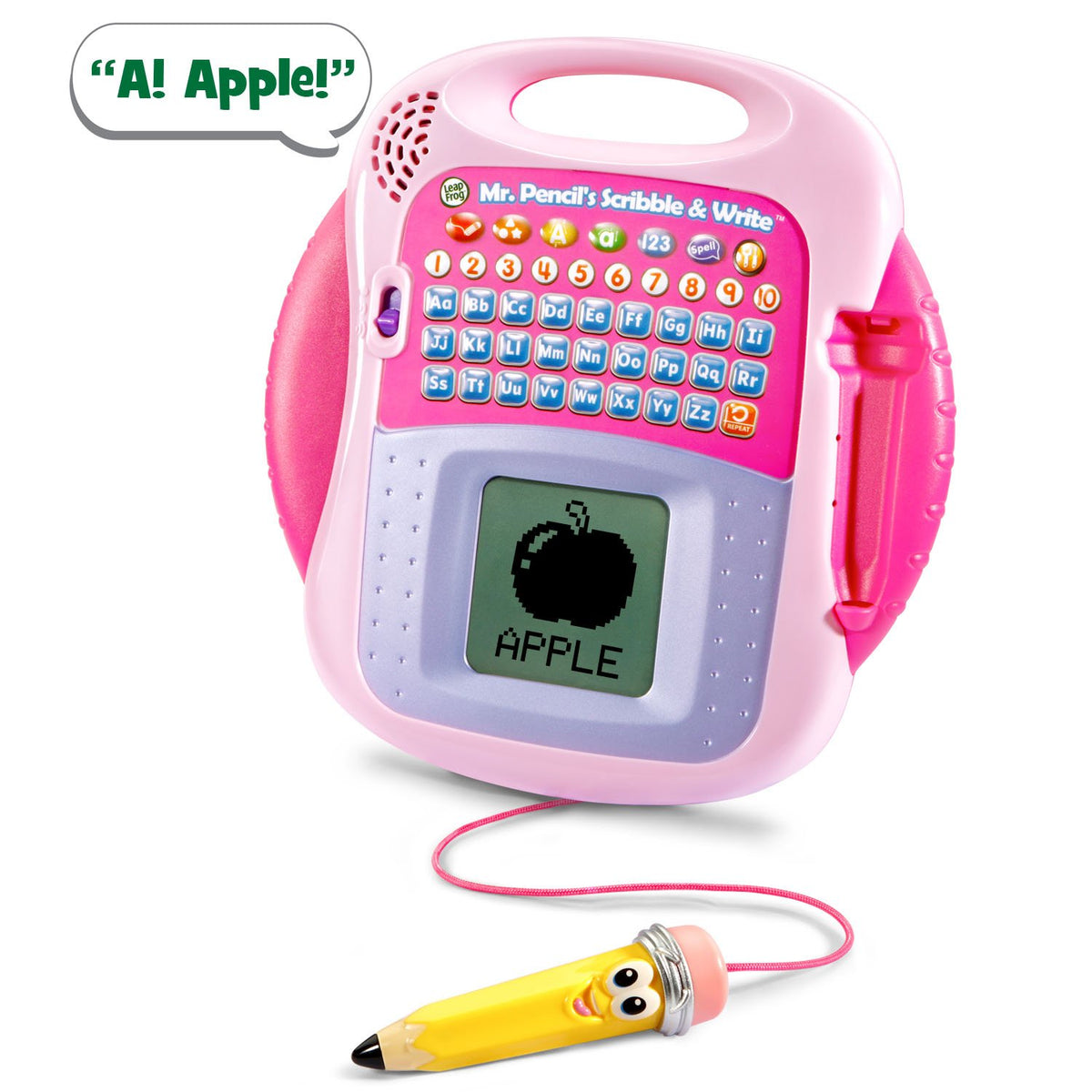 LeapFrog Mr. Pencil Scribble and Write Pink: uppercase and lowercase tracing