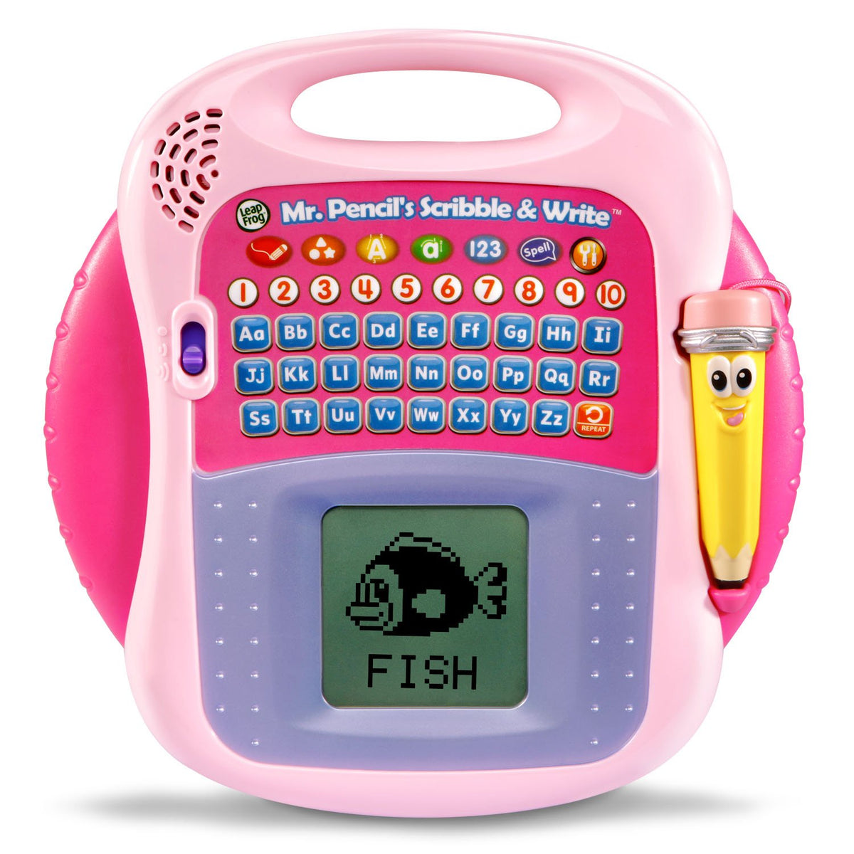 LeapFrog Mr. Pencil Scribble and Write Pink: stylus tracing with guided feedback