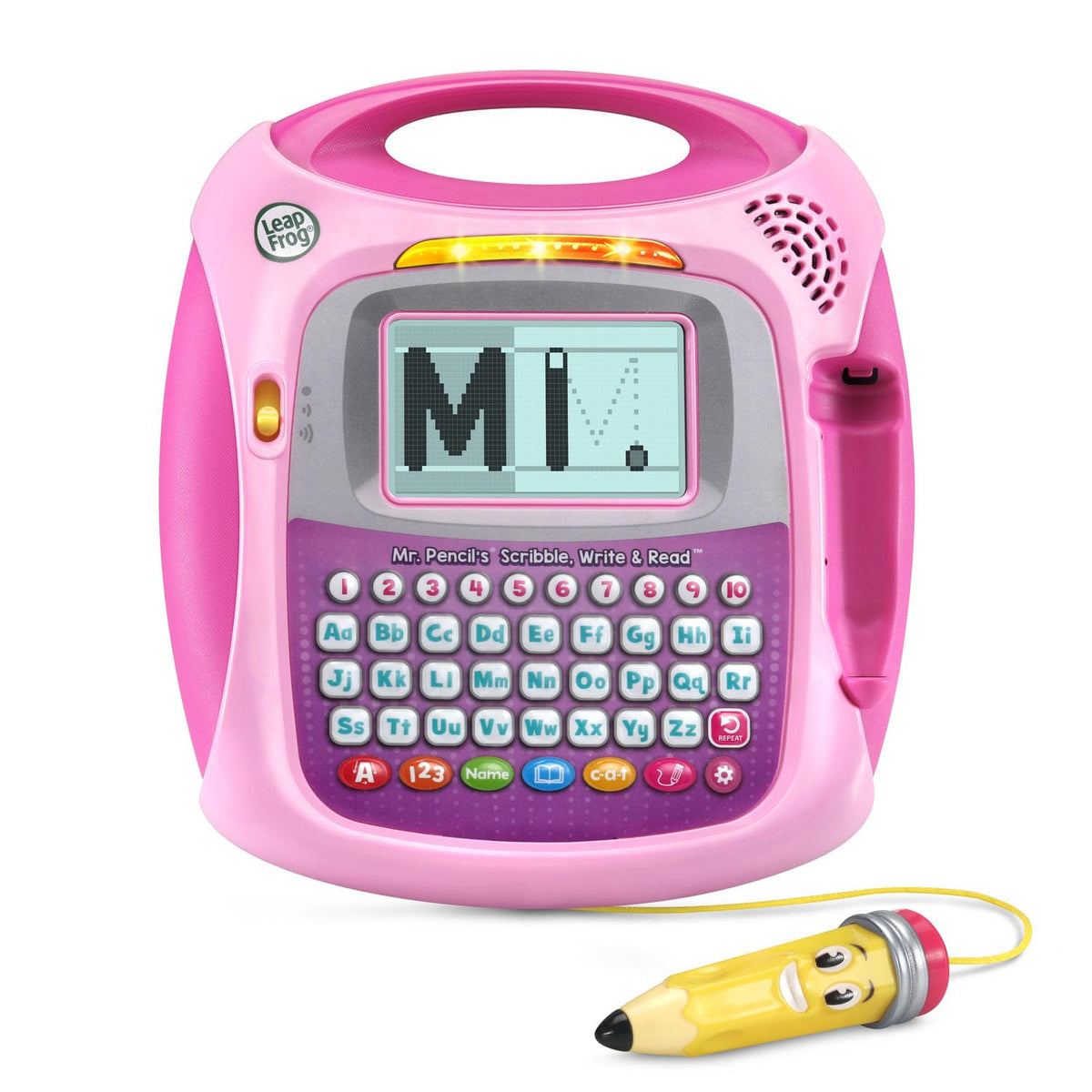 LeapFrog Mr Pencil shows letters transforming into animated animals during tracing