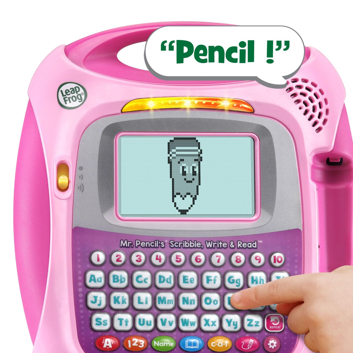 LeapFrog Mr Pencil displays numbers transforming into countable objects for counting