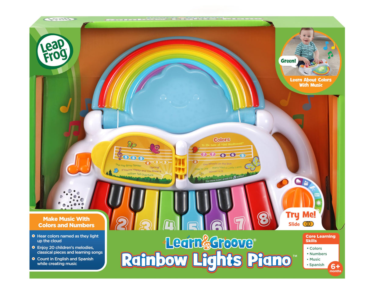 LeapFrog music button delivering 17 melodies with a rainbow light show