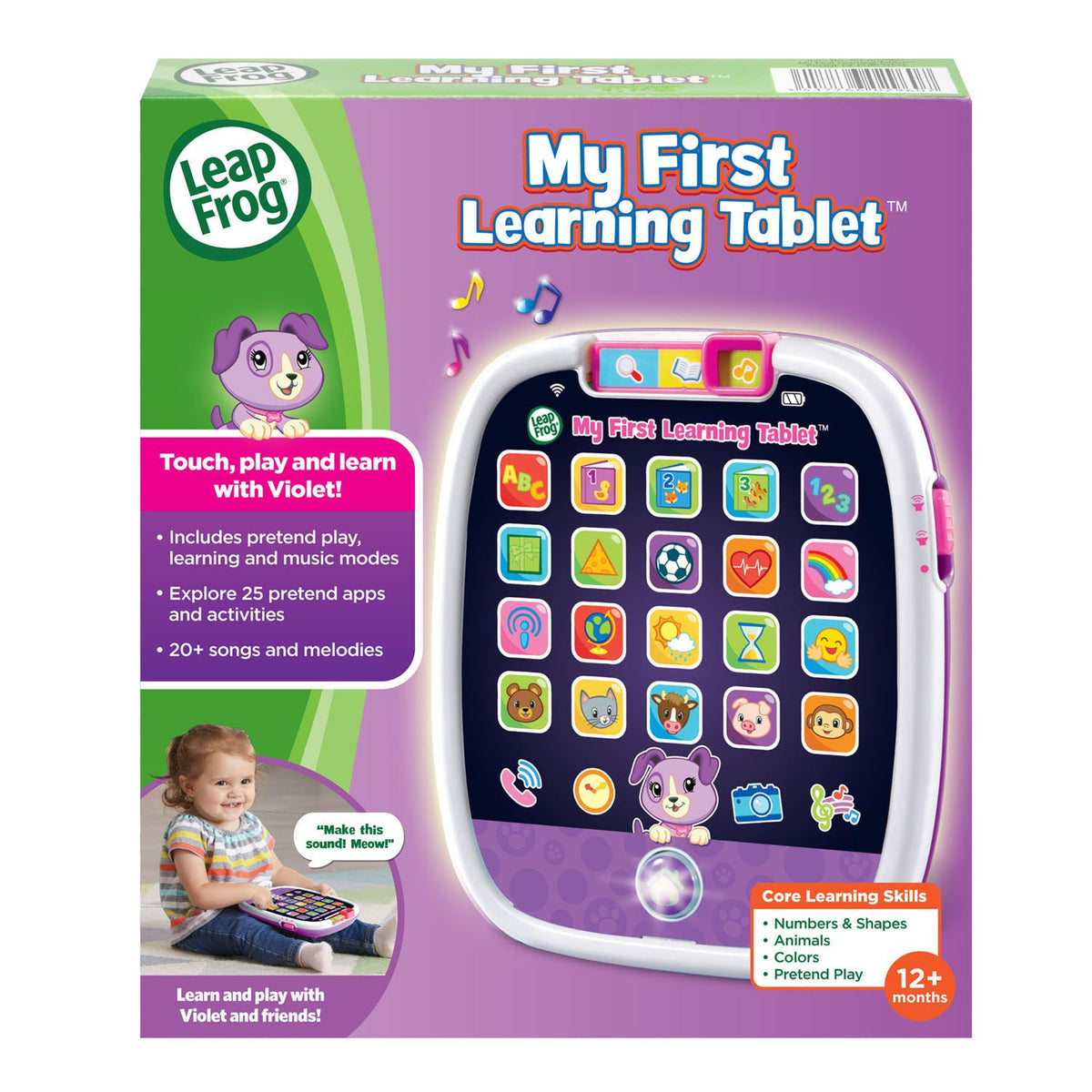 LeapFrog My First Learning Tablet Violet educational activities support early skills at home