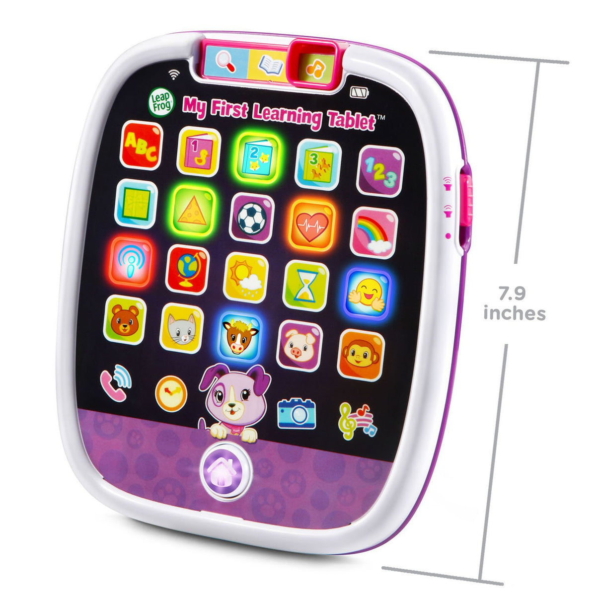 LeapFrog My First Learning Tablet Violet explore/learn/music modes encourage playful learning