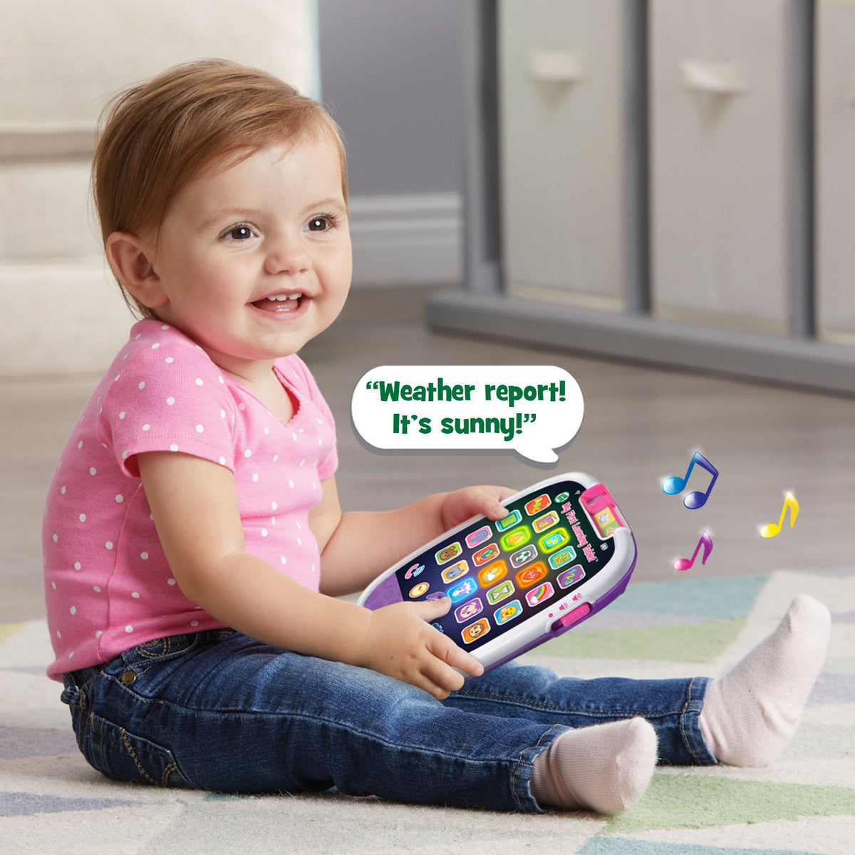 LeapFrog My First Learning Tablet Violet touch-screen interactions create sounds and visuals