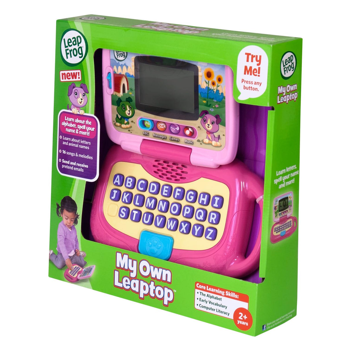 Personalize spell your name on LeapFrog Leaptop Pink