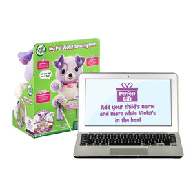 LeapFrog My Pal Violet ears music feature for words, animals, and learning.