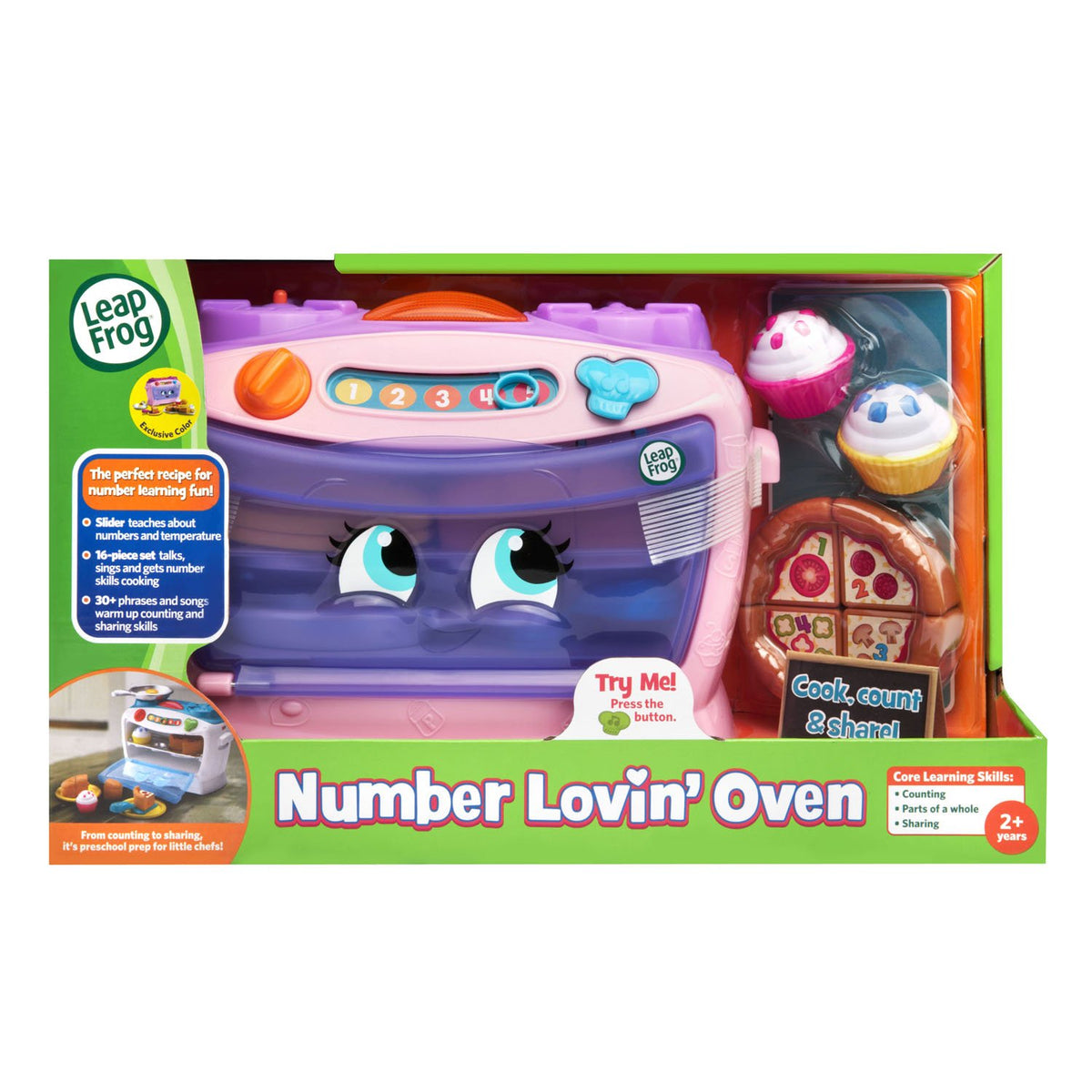 Plates and spatula from LeapFrog Number Lovin' Oven Pink for serving playtime.