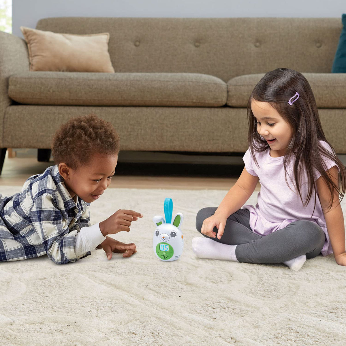 Carrying strap attached to LeapFrog Story Pal for easy transport.