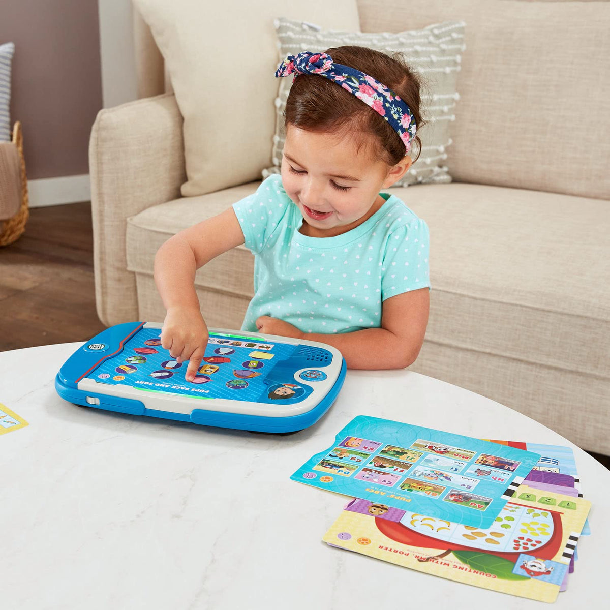 LeapFrog Ryder's Pup Pad 900+ touch spots invite interactive learning sessions.