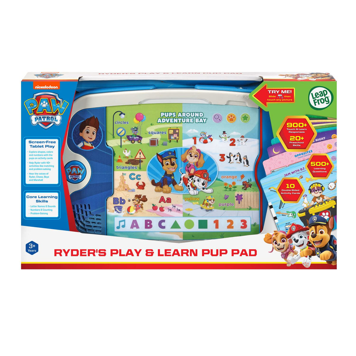 LeapFrog Ryder's Pup Pad designed for ages 3+, suitable for curious learners.