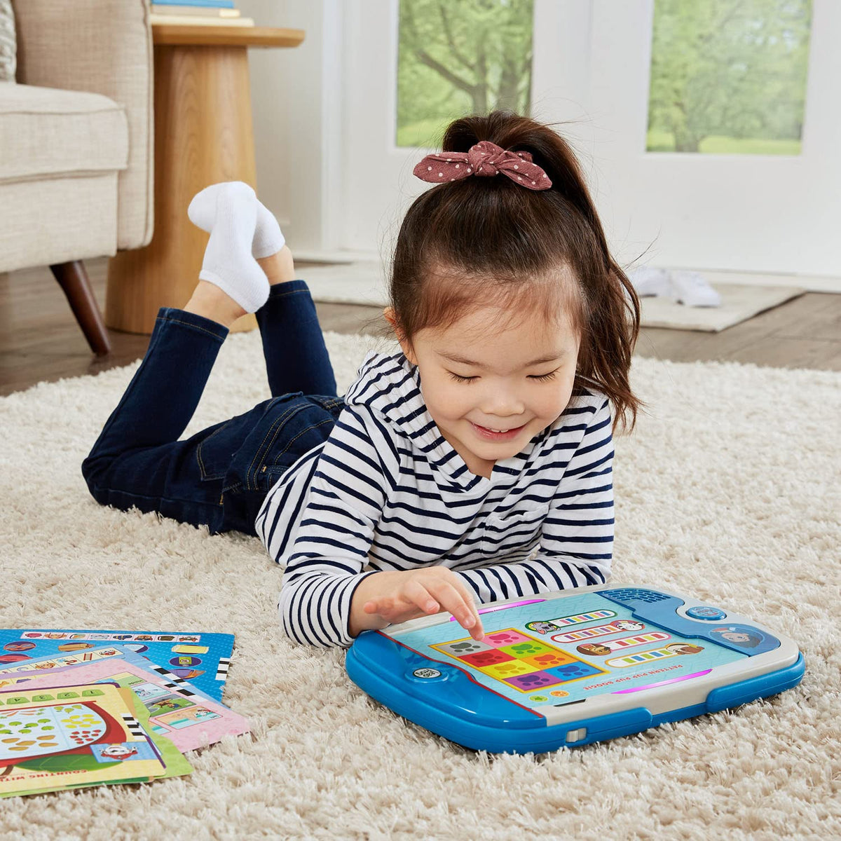 LeapFrog Ryder's Pup Pad includes demo batteries for quick setup.