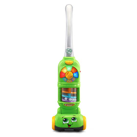 Compact green LeapFrog vacuum designed for tidy pretend play