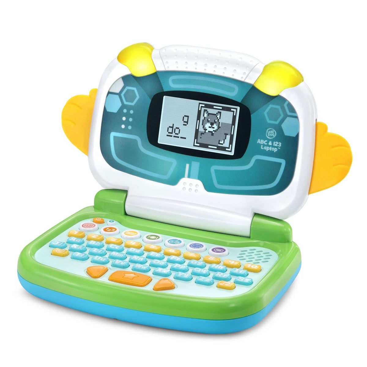 LeapFrog Pixel ABC 123 keyboard letters capture sounds to reinforce letter and number recognition.