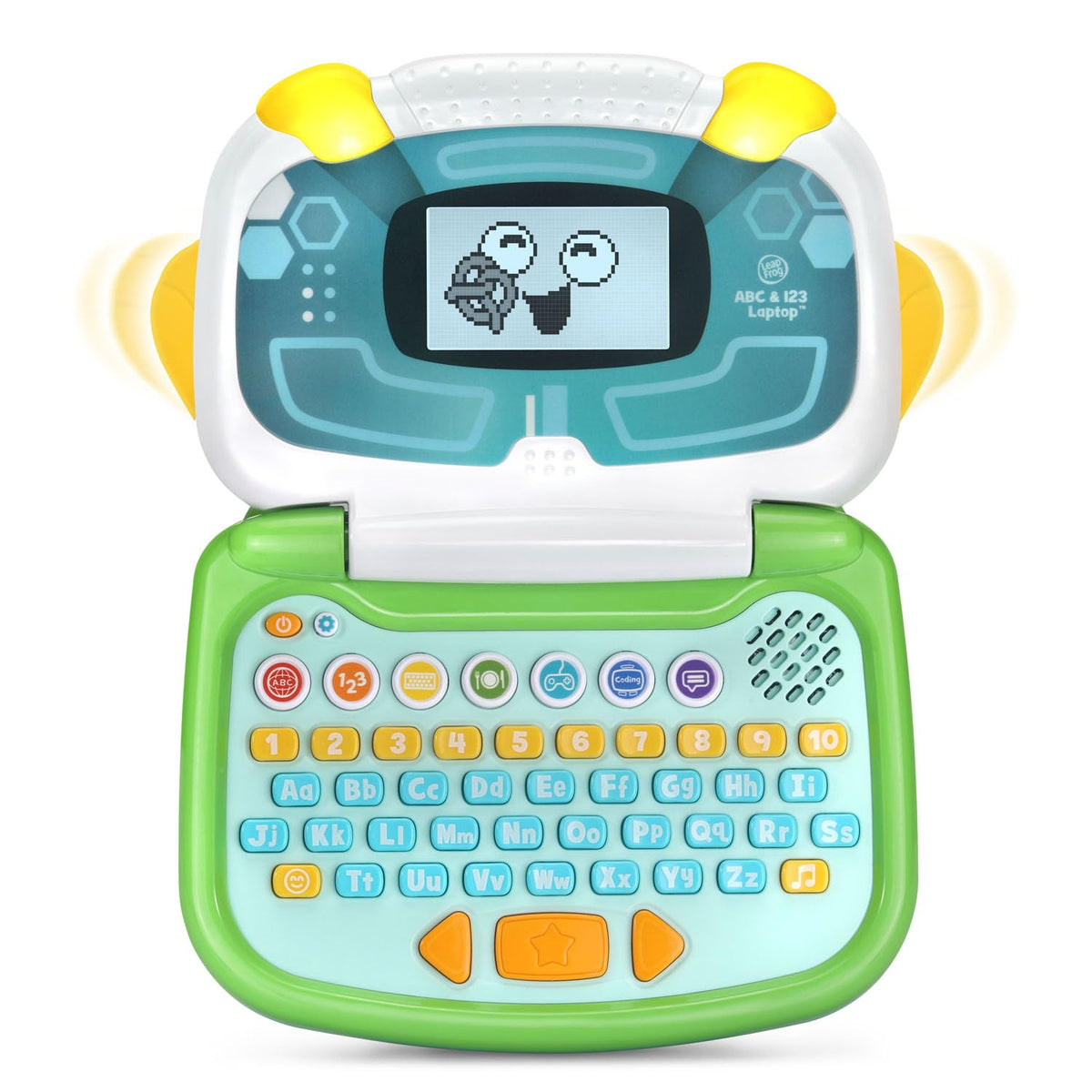 LeapFrog Pixel coding simple programs to clean or cuddle, encouraging playful problem solving.