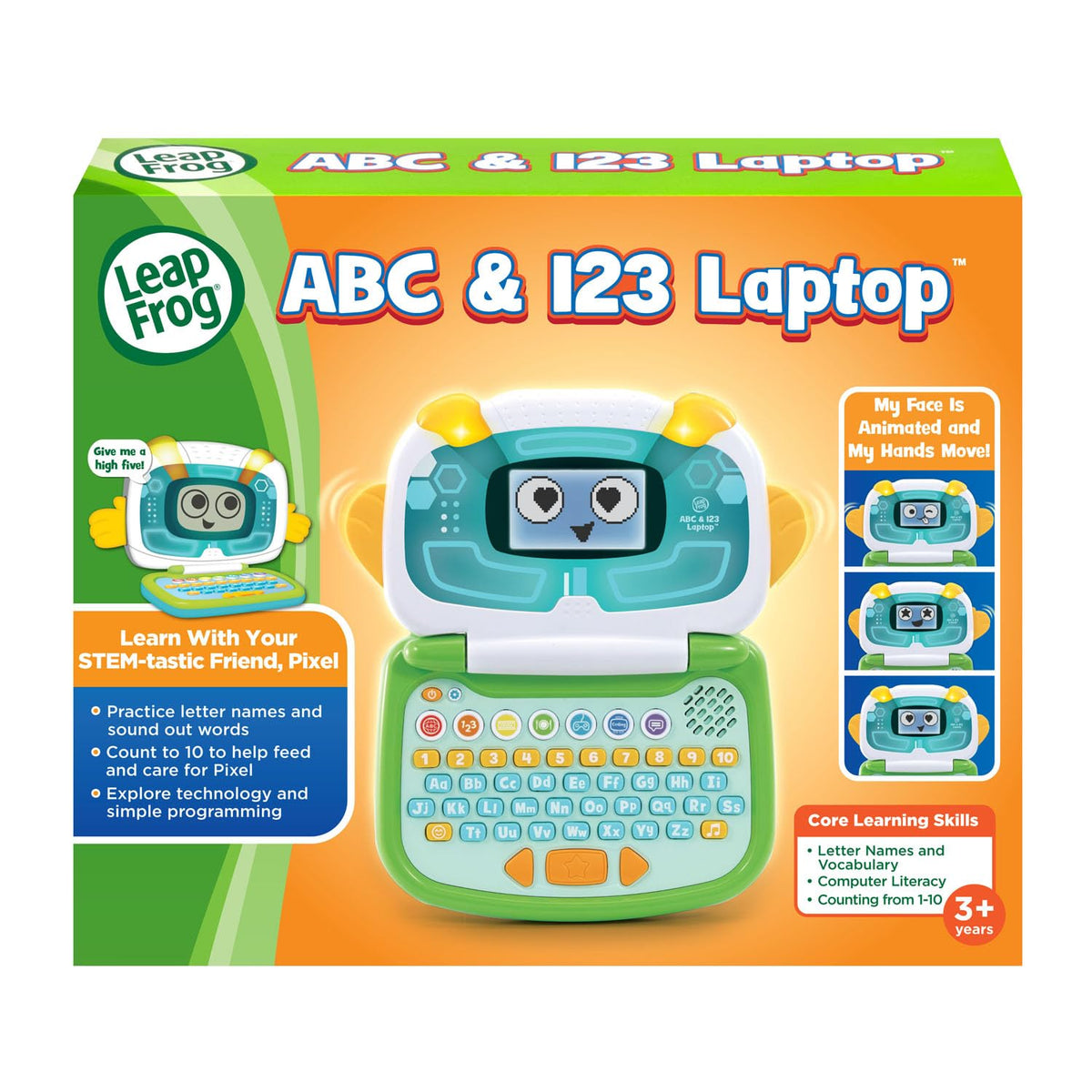 LeapFrog Pixel reads aloud and sings, creating an engaging learning rhythm.
