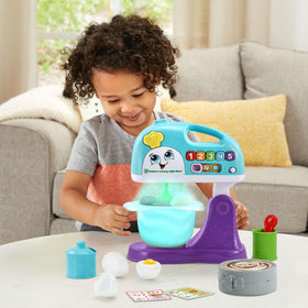 LeapFrog Rainbow Learning Lights Mixer blue pretend ingredients promote counting.