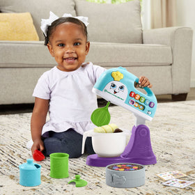 LeapFrog Rainbow Learning Lights Mixer blue recipe cards support guided play.