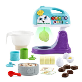 LeapFrog Rainbow Learning Lights Mixer blue spinning paddle with colorful lights.