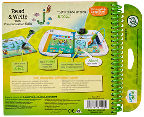 LeapFrog Read and Write 3D Activity Book page in Doodleburg scene promotes letter tracing.