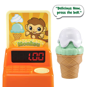 LeapFrog Scoop and Learn Ice Cream Cart Deluxe pink order cards guide memory and sequencing.