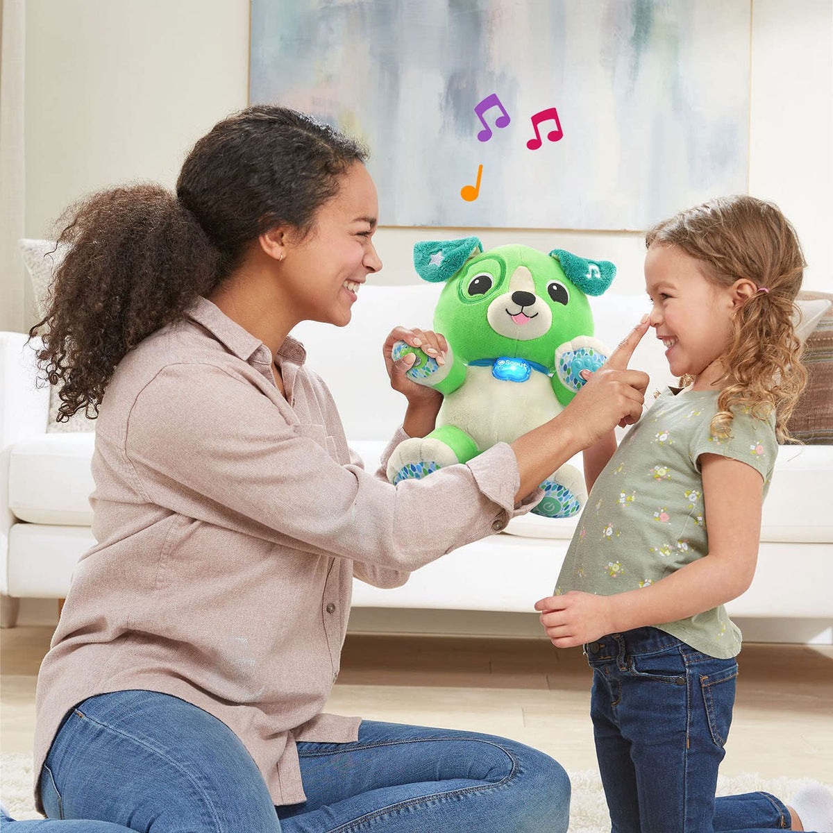 LeapFrog Scout Smarty Paws ears and back paws reveal surprises