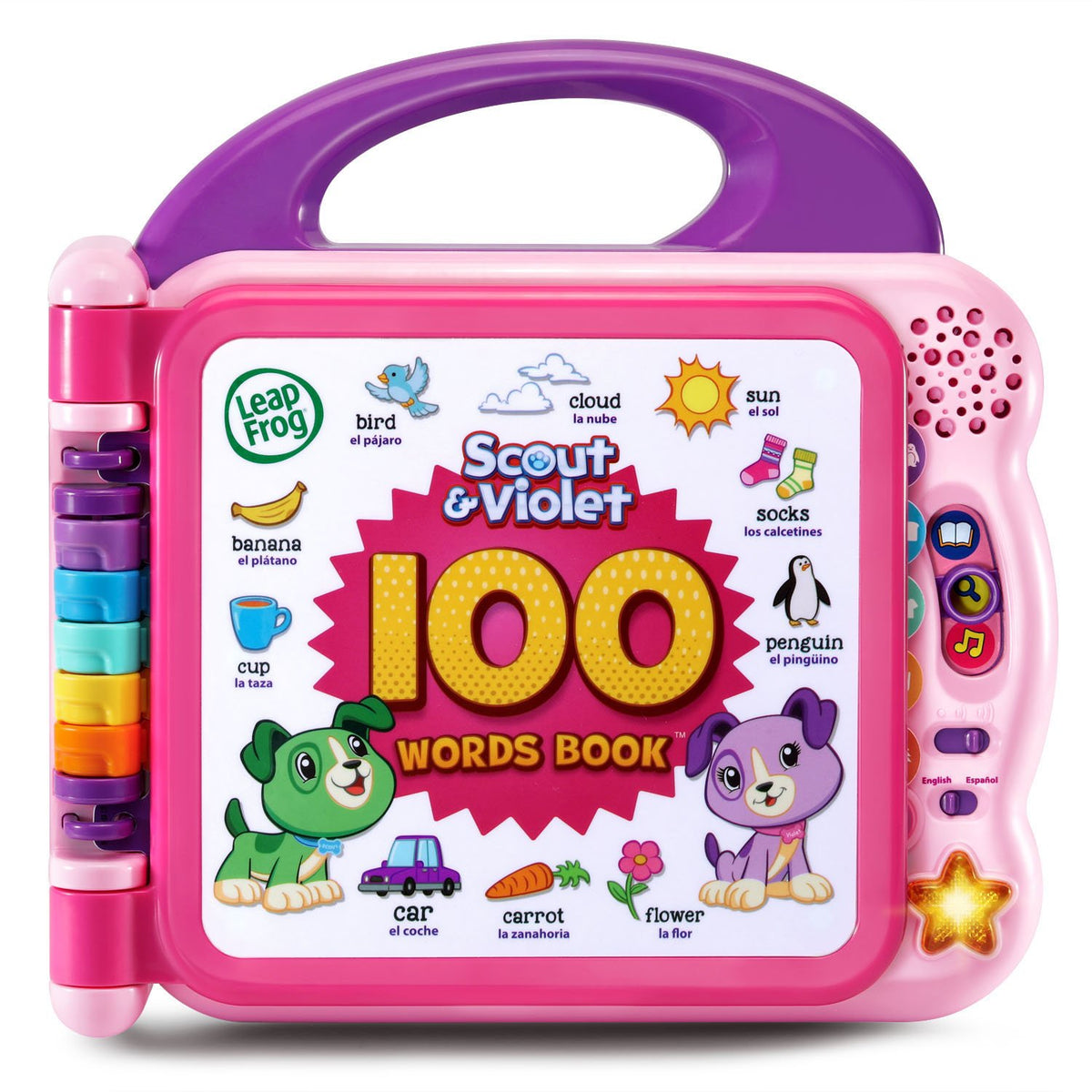 LeapFrog Scout and Violet book cover with vibrant artwork invites early vocabulary exploration.