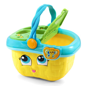 LeapFrog Shapes and Sharing Basket features interactive shape sorter on the lid for learning through play.