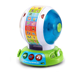 LeapFrog Spin and Sing Alphabet Zoo wheel spins to reveal letters and animal names.