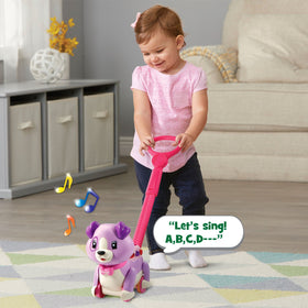 LeapFrog Step and Learn Violet LED backpack display animates letters and numbers for visual learning