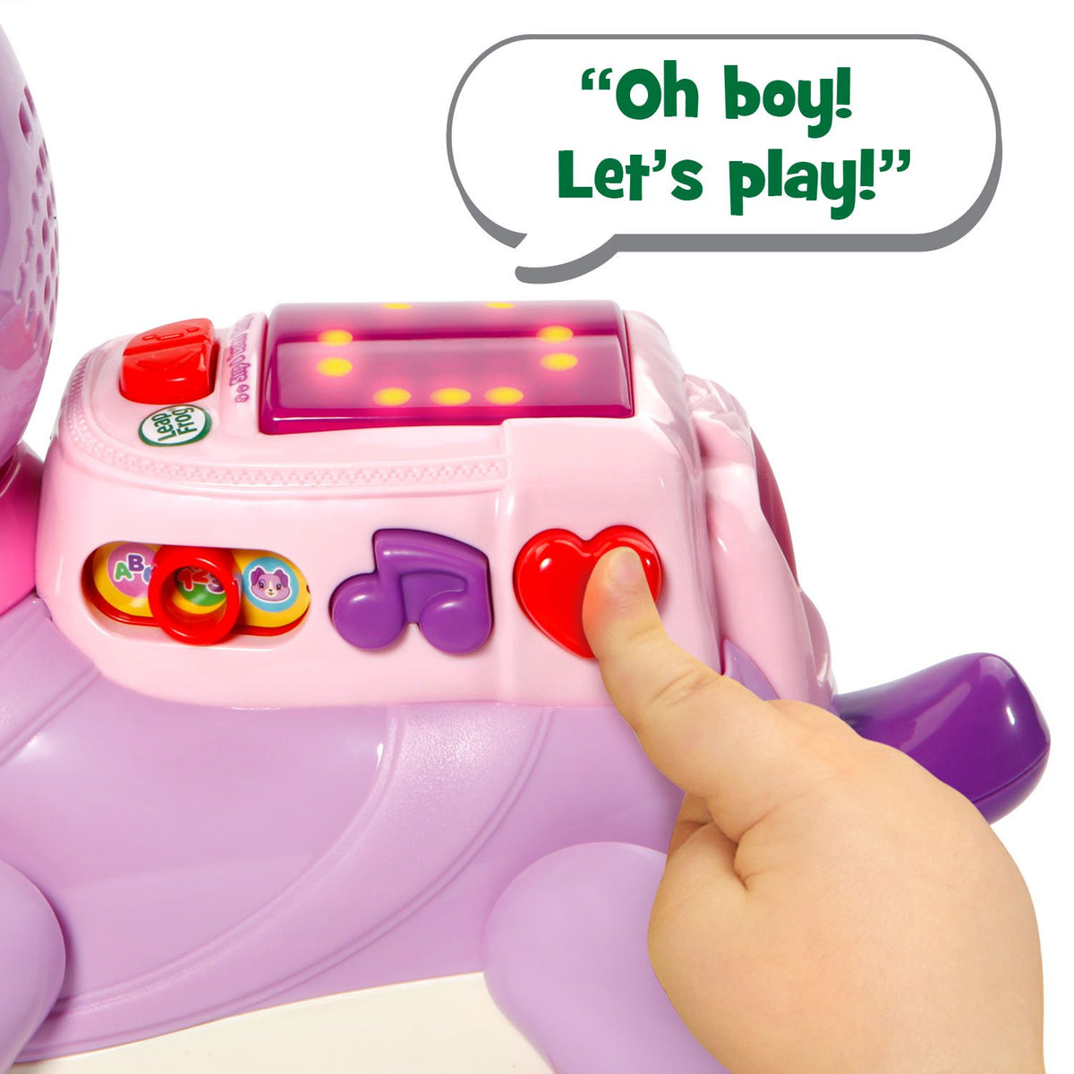 LeapFrog Step and Learn Violet play with Violet mode triggers interactive animations