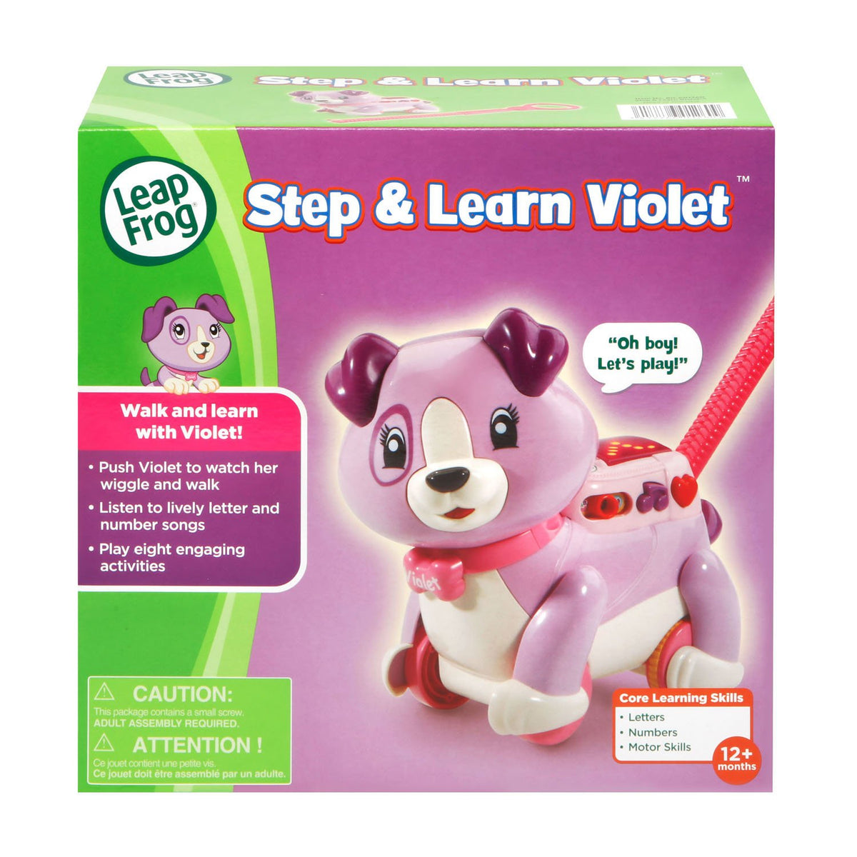 LeapFrog Step and Learn Violet walks support gross motor play and caregiver interaction