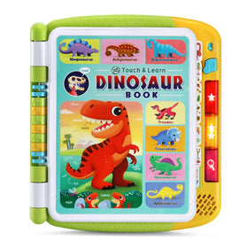 LeapFrog Touch and Learn Dinosaur Book cover with bright dinosaurs to spark curiosity