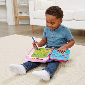 LeapFrog Violet and Friends erasable-marker—reusable pages for endless practice.
