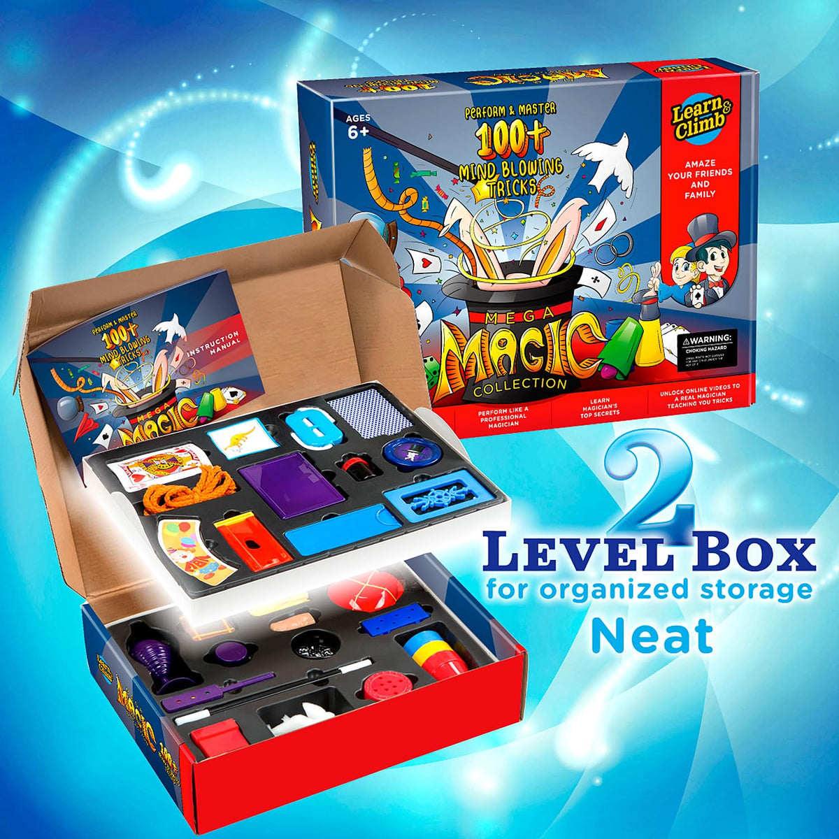 Learn & Climb Mega Magic Kit tricks prop collection – variety to spark creative performances.
